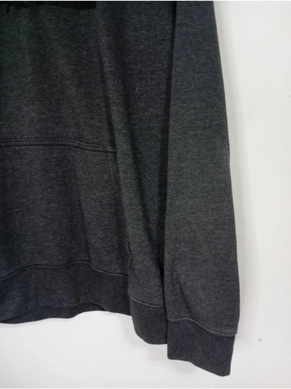 The North Face Gray Pullover Hoodie Black Logo Graphic Drawstring Hood Mens XL